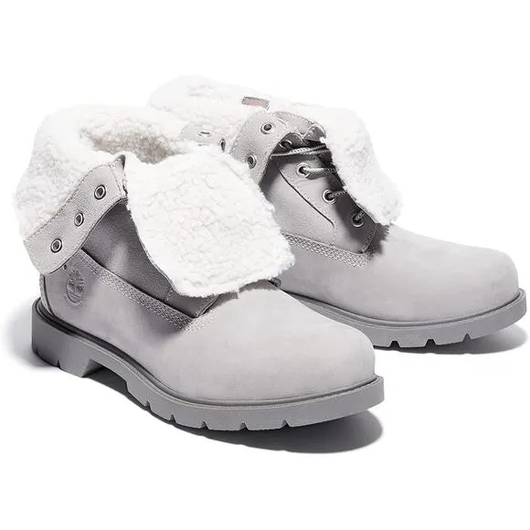 NWT Timberland Women's Linden Woods Fold-Down Winter Boots,Grey-Size 8.5