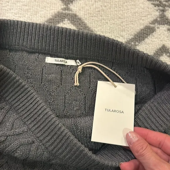 NWT Tularosa Knit Mini Skirt in Charcoal Sz S Charcoal Grey