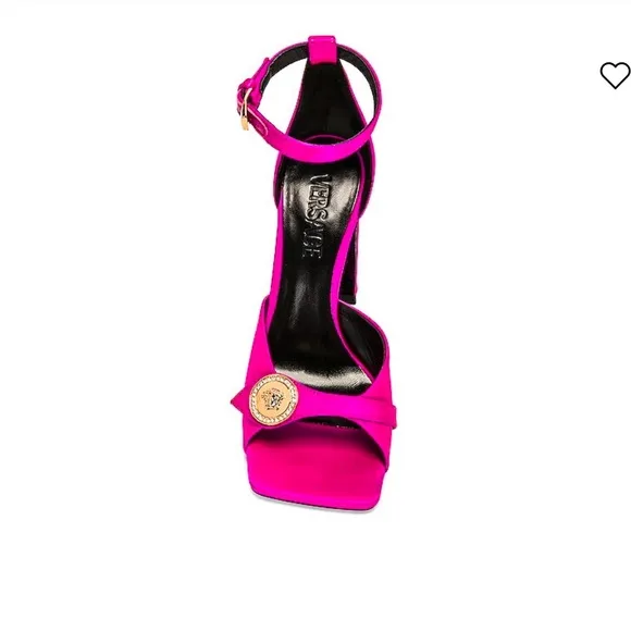 NWT Versace Medusa satin heels