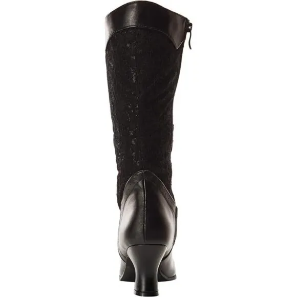 NWT Victorian Steampunk Lace Up Heeled Boot, Tall Boots, Goth Boots, Dress Boots