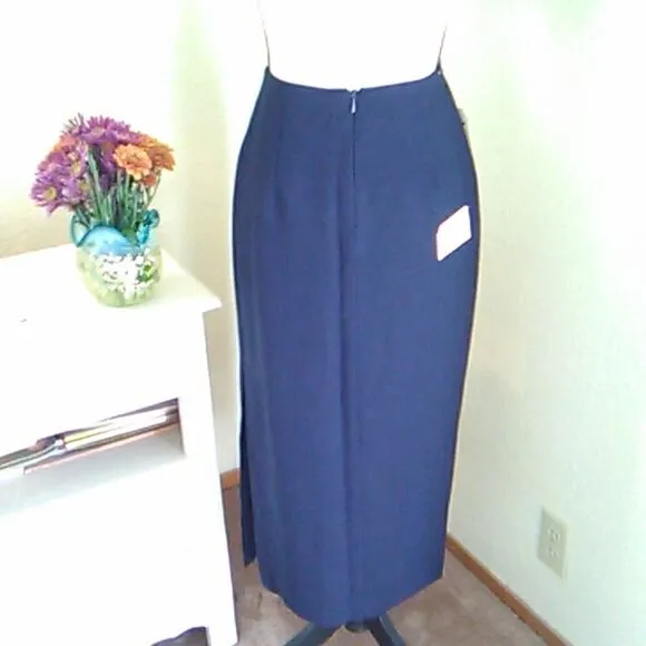 NWT Vintage Augustus Wool Midi Pencil Skirt