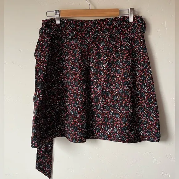 NWT Whistles Starflower Print Wrap Skirt, sz 8 US