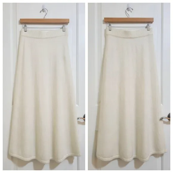 NWT Wool Blend A-Line Soft Midi Skirt S/M
