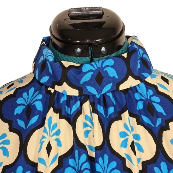 NWT Zara Mini Dress Belted Retro Print Small
