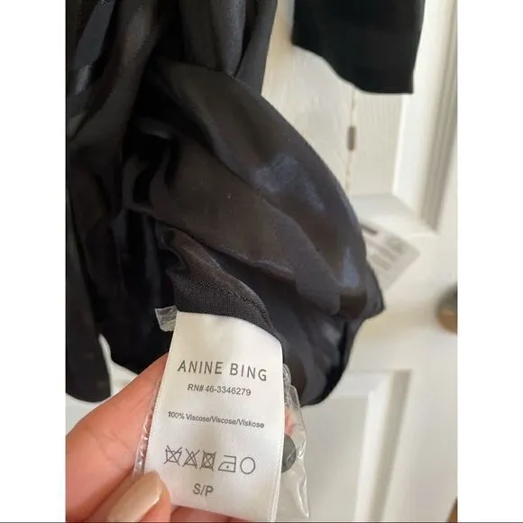 NWT Anine Bing Penelope Mini Black Dress