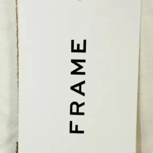 NWT FRAME High Rise Cuffed Short EcruFRAME 28/6