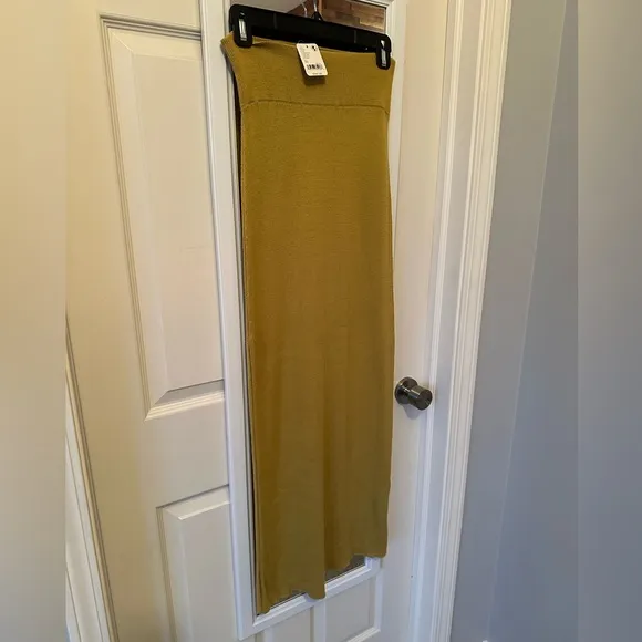 NWT💛Free People Golden Hour Maxi Skirt S Dried Palm