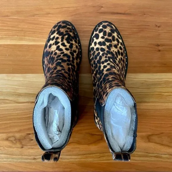 NWT Rebecca Minkoff Sabeen Too Genuine Calf Hair Chelsea Boots - Size: 6