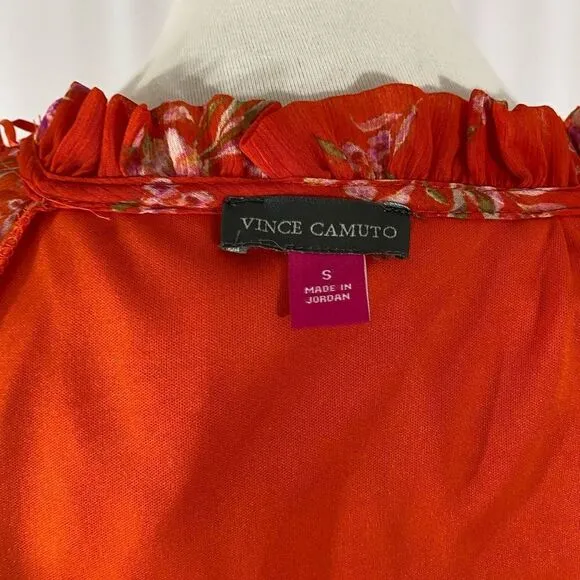 NWT Vince Camuto Orange Floral Dress