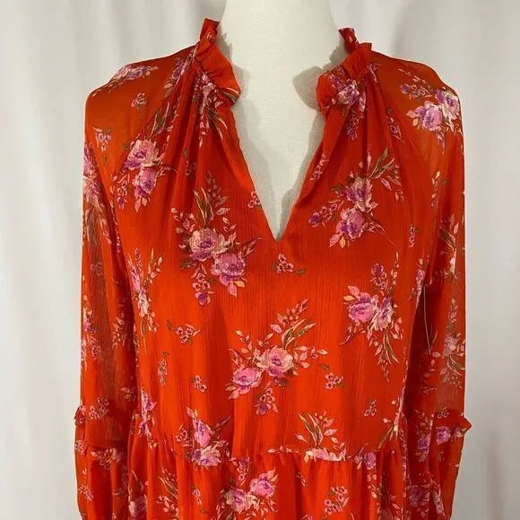 NWT Vince Camuto Orange Floral Dress