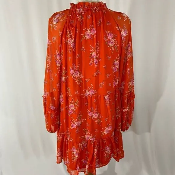 NWT Vince Camuto Orange Floral Dress