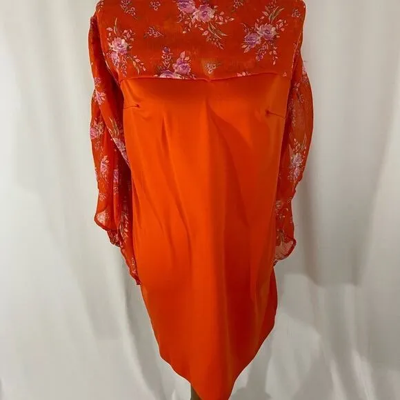 NWT Vince Camuto Orange Floral Dress