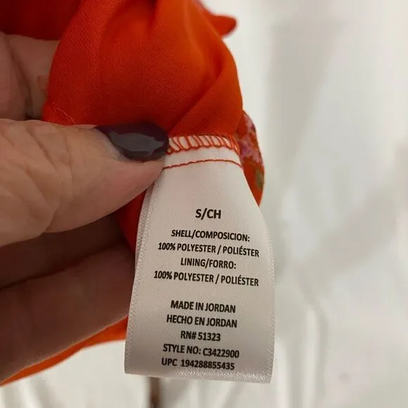 NWT Vince Camuto Orange Floral Dress