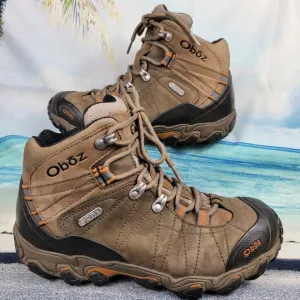 Oboz BRIDGER Mid Hiking Boots B-Dry Waterproof Brown Men's Size 8 Wide