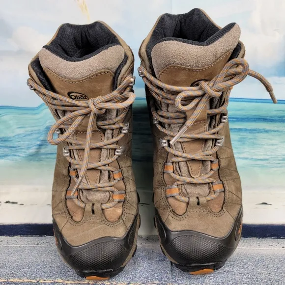Oboz BRIDGER Mid Hiking Boots B-Dry Waterproof Brown Men's Size 8 Wide