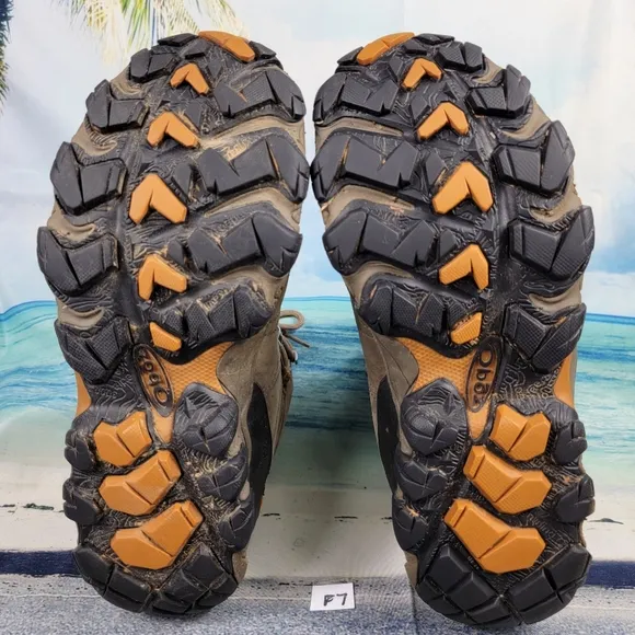 Oboz BRIDGER Mid Hiking Boots B-Dry Waterproof Brown Men's Size 8 Wide