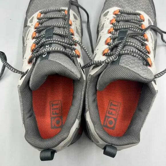 Oboz Cirque Low BDry Waterproof Hiking Shoes Sneakers Gray Orange Mens Size 10.5