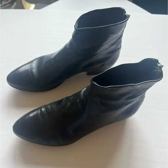 Officine Creative boots free people mod bootie back zipper black patent 8.5
