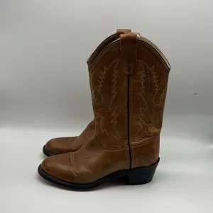 Old West Western Leather Cowboy Boys Boots Size 40