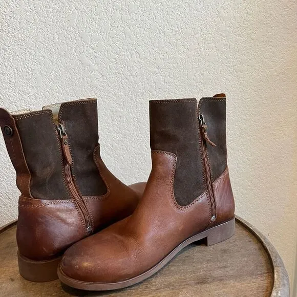 Olukai Kaupili Short Brown Classic Side Zip Boots Women’s 8.5