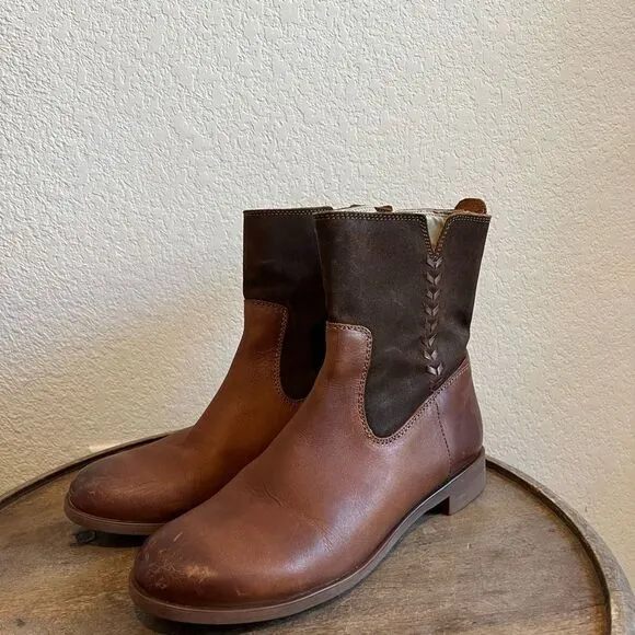 Olukai Kaupili Short Brown Classic Side Zip Boots Women’s 8.5