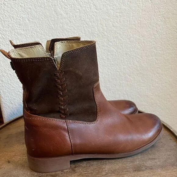 Olukai Kaupili Short Brown Classic Side Zip Boots Women’s 8.5