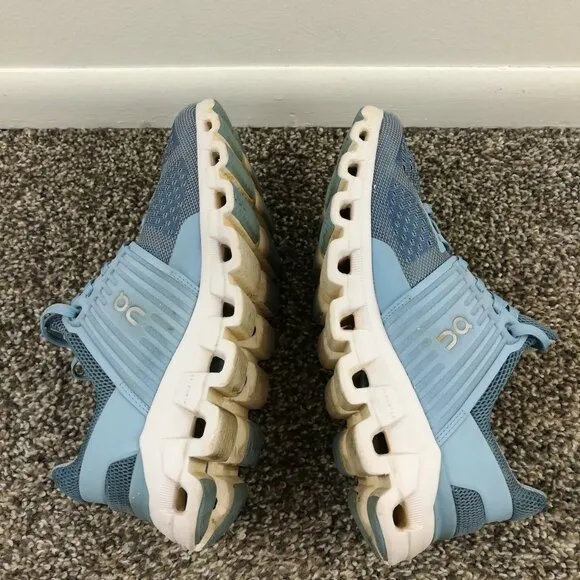 On Cloudswift Lake Sky Blue White Womens Size 6 Athletic Running Shoes Sneakers