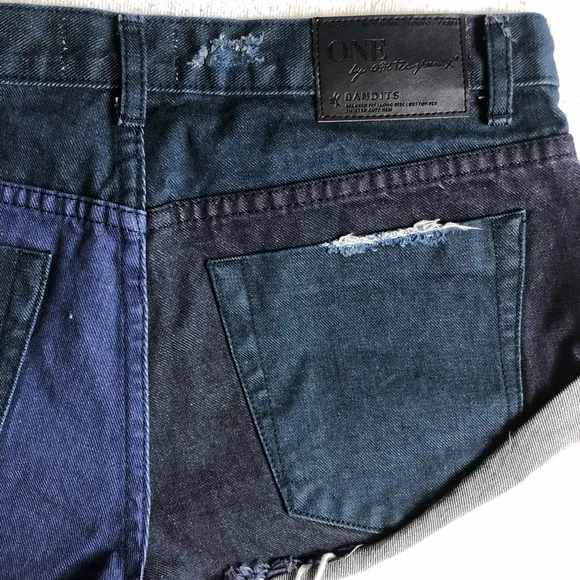 One Teaspoon Seawolf Bandits Patchwork Shorts size 26