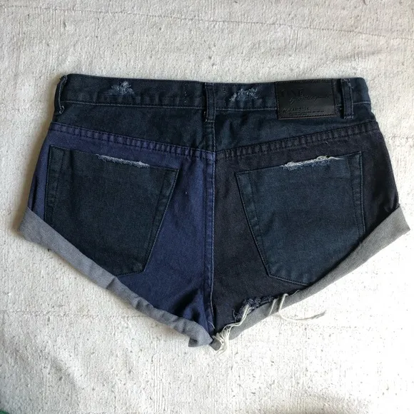 One Teaspoon Seawolf Bandits Patchwork Shorts size 26
