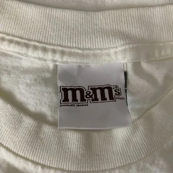 Original Green M&amp;M Crewneck Graphic T Shirt XL White Short Sleeve GoGo Boots
