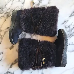 Oscar de la Renta Fur Sport Apres Ski Boots Women's Size 37