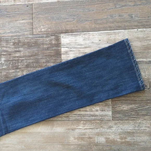 PAIGE &quot;Melrose&quot; medium dark wash straight cut denim jeans sz 29x35.5L TALL euc