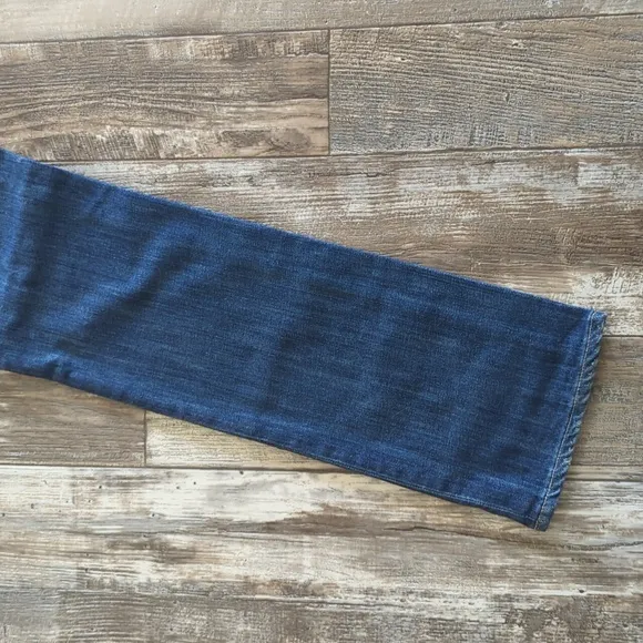 PAIGE &quot;Melrose&quot; medium dark wash straight cut denim jeans sz 29x35.5L TALL euc