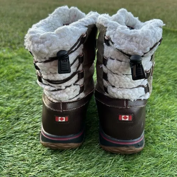 Pajar‎ Canada Iceland Boots Womens Size 10 Dark Brown Taupe Gorpcore Snow Hiking