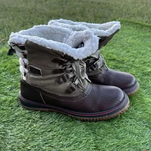 Pajar‎ Canada Iceland Boots Womens Size 10 Dark Brown Taupe Gorpcore Snow Hiking
