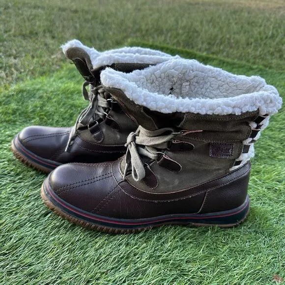 Pajar‎ Canada Iceland Boots Womens Size 10 Dark Brown Taupe Gorpcore Snow Hiking