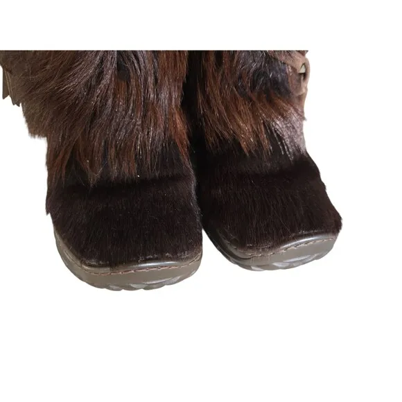 Pajar  Long Hair Goat Fur Boots Sz 38