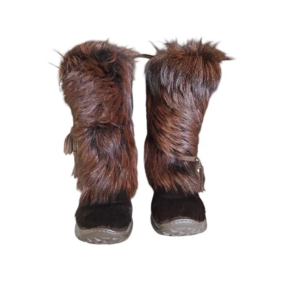 Pajar  Long Hair Goat Fur Boots Sz 38