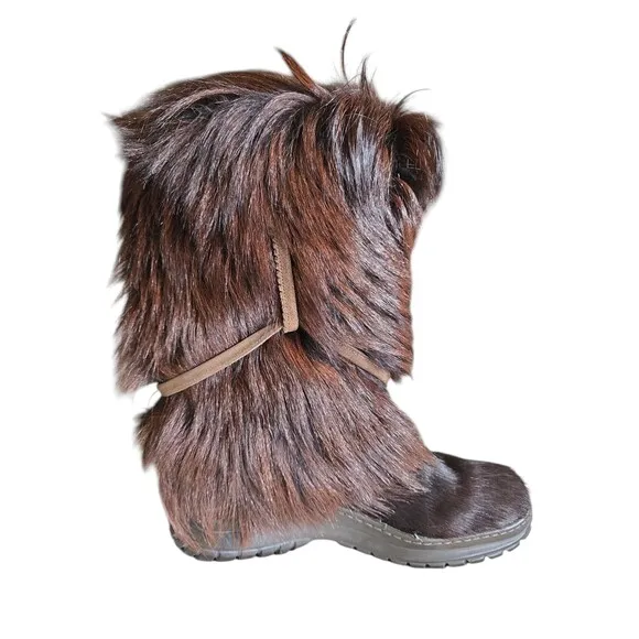 Pajar  Long Hair Goat Fur Boots Sz 38