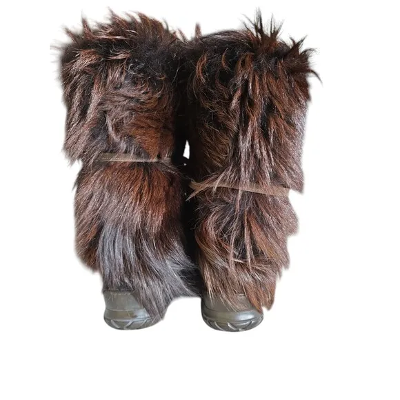Pajar  Long Hair Goat Fur Boots Sz 38