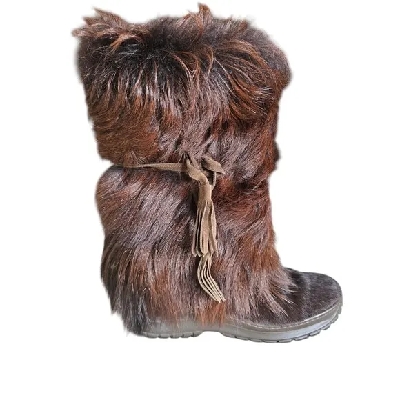 Pajar  Long Hair Goat Fur Boots Sz 38