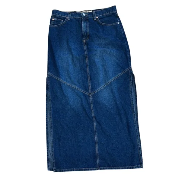 Paris Blues Originals Long Denim Maxi Skirt Western Cowgirl Women’s 9 Preppy Y2K