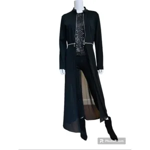 Patrizia Luca Milano Black Duster With Detachable Jacket, NWT, Size S