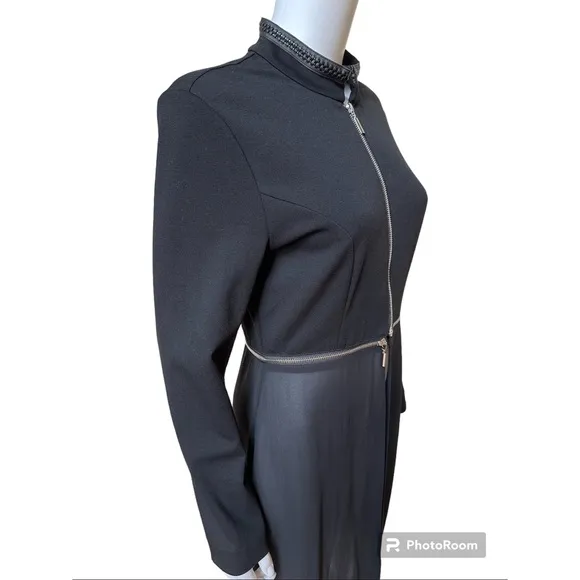 Patrizia Luca Milano Black Duster With Detachable Jacket, NWT, Size S