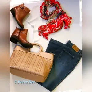 Pepe jeans sz8 Vince Camuto boot sz9 Talbot wt. Top London fog lg bag and scarf