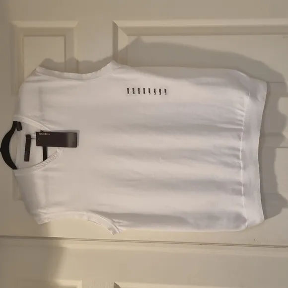 Perry Ellis V-Neck Sweater Vest White Size Large