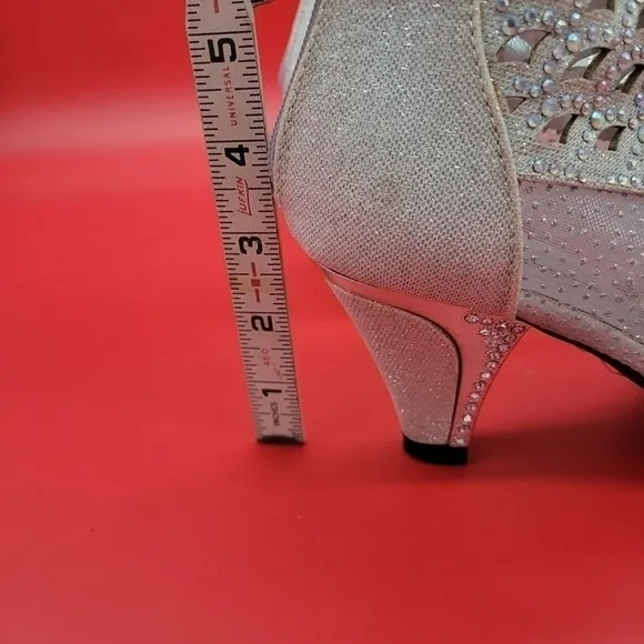 Pierre Dumas Shoes Women 7.5 M Ciara High Heels Women's Silver Zip Up