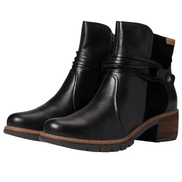 PIKOLINOS Womens San Sebastian Boots EU 39 US 8.5-9 Black Leather NIB