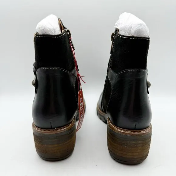 PIKOLINOS Womens San Sebastian Boots EU 39 US 8.5-9 Black Leather NIB