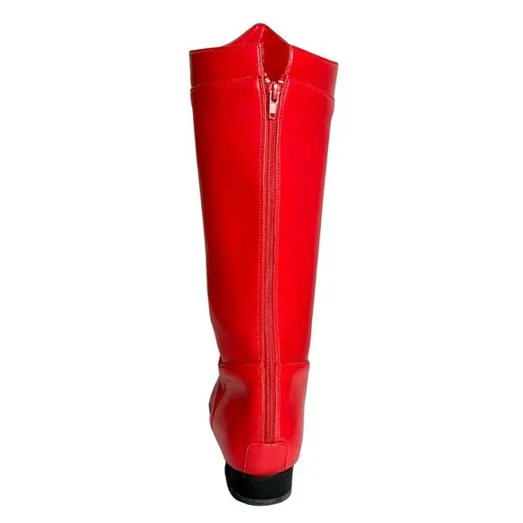 Pleaser Hero Engineer Costume Boots S Red Patent Size S Festival Costume Cosplay